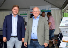 Theo Heesakkers en Kevin Hensen van GVB Watertechniek. Er waren weer heerlijke smoothies te proeven bij de stand van GVB