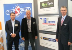 Raymond Mauritsz, Hans van Steekelenburg en Willem van der Harg. Debets&Schalke, ReyTec en Steetec hebben de handen ineen geslagen en staan gezamelijk in de stand.