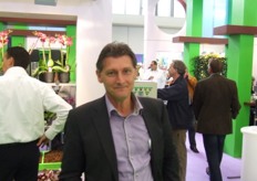 Jacco Vooijs (FresQ) was ook present. Hier voor de stand van zijn ex-werkgever Horticoop