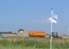 Bij de buren waren ze de oogst aan het binnenhalen