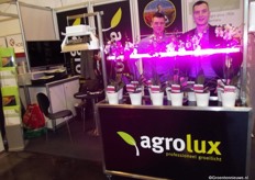 Jeffrey Spies and Dario Pobric of Agrolux behind the LED - bar.