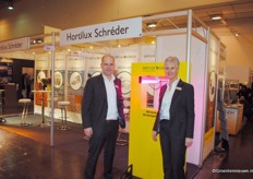 Paul van der Valk and Hilde Lonsain with the new HS Interlighting Module