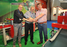 The Dream Team of Da Ros : Fabio Camisa, Valter Gabriel and Jaap Bezuijen of Horti-Europe.