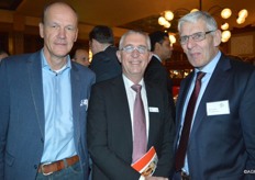 Ton van Daalen (Best of Four), Gert Mulder (GroentenFruit Huis) en Toon van Tuijl van Veiling Zaltbommel