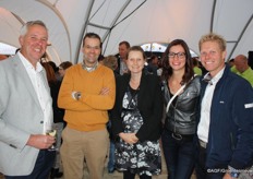 Riny van der Staak, knollenkoning Luc Berden en Rob Linders met partners