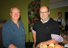 Bruno Vuerinckx van BelOrta met Jeroen Buyck van Calsa.