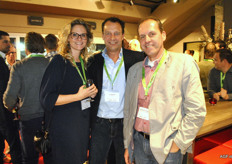 Jessica Pex (Axidus) met Marco Vijverberg (Euro West) en Jean Martin Durieux (Smits Transport)