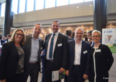 Claudia Schuh en Peter Bolay van Brocker Möhren, Birger Exner van Behr AG, Lothar Ahrens van Godeland en Stefanie Wullweber van AMG Agrarmanagement GmbH