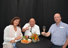 Irene Valstar, Stef van Driel (Klugt De Lier) en Arjan Sonneveld (Grow Group)