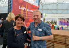 Astrid Bloemen (Westland Seeds) en René Duijnisveld (Zuidgeest Growers)