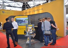 Joris Bogaerts of Bogaerts Greenhouse Logistics had a lot visitors in his booth during all three days GreenTech