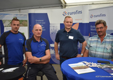 Het team van Eurofins-Agro met Theo den Engelsman, Daan Viergever, Albert Feddes en Leen Bijnagte