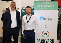 Kristof van Impe en Stijn van Vynckt van Packyard. Na 1 oktober gaat St-Luc Labels en Packaging verder onder de naam Packyard en in een volledig nieuw jasje.